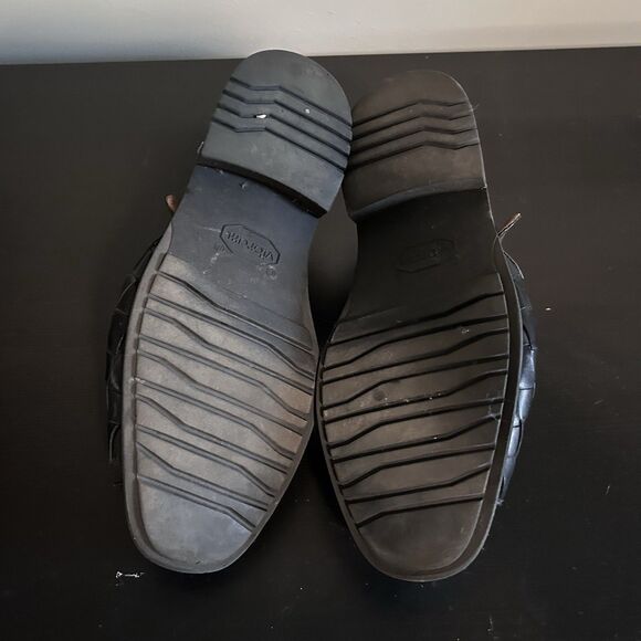 Allen Edmonds Mens 9.5 Quilted Black Leather Tivoli Vibram Sandals Shoe Buckle - Picture 9 of 9